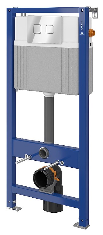 Set B81 AQUA 52 PNEU S QF, Button ACCENTO Square Chrome Gloss S701-332